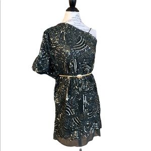 Moss Green Sequinned Dress